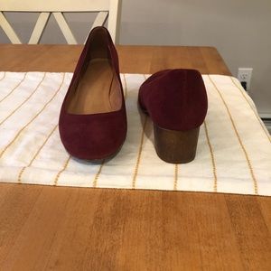Madewell suede block heel shoe
